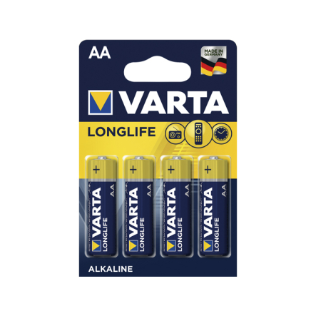 Батарейка VARTA LR06, 1.5 В, AA, Alkaline, LongLife, ціна за упаковку, продаємо поштучно, 4906121414 - 1