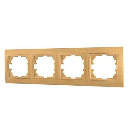 Рамка Lezard MIRA четырехместная, горизонтальная, Клен, 701-4700-149 - 1