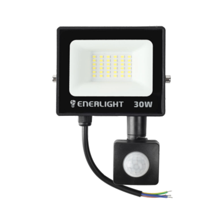 Прожектор LED ENERLIGHT MANGUST 30W, 6500K, IP65, 2400Лм, с датчиком