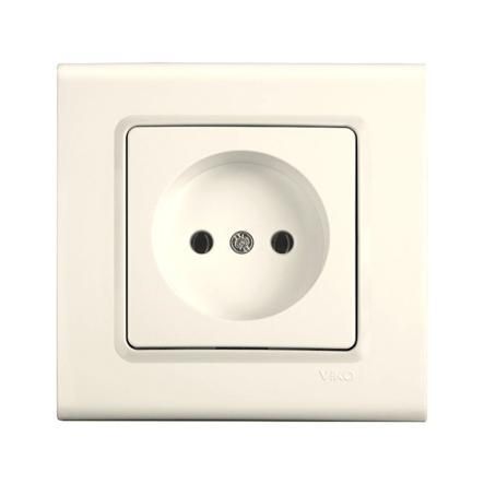 Розетка одинарна VIKO LINNERA, 90401007, крем - 1