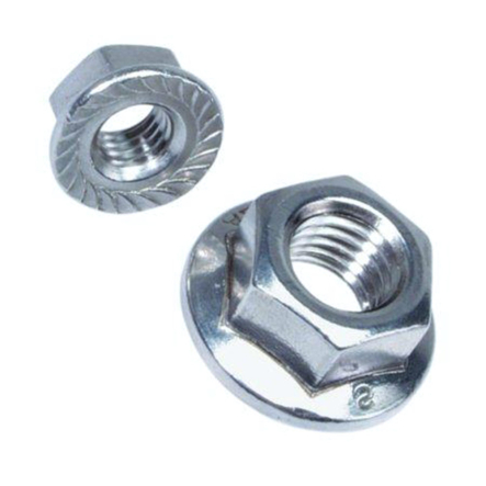 Гайка зубчатая с буртиком шестигранна DIN 6923, М8, 4210800, СКАТ - 1