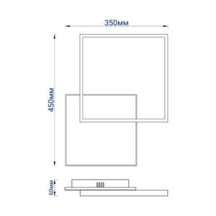 Светильник светодиодный Feron, AL6200, QUADRO S, 50W, 2300Lm, 2700K-6500K, черный, 7502
