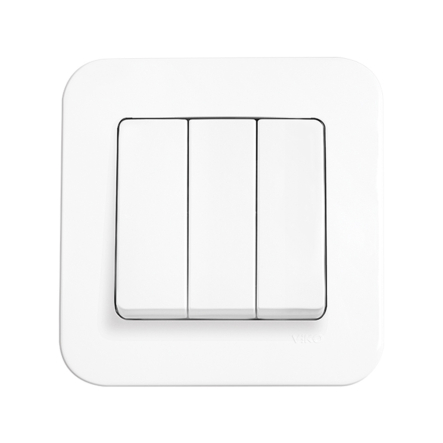 Выключатель 3 кл. VIKO Rollina, 90420068, белый - 1