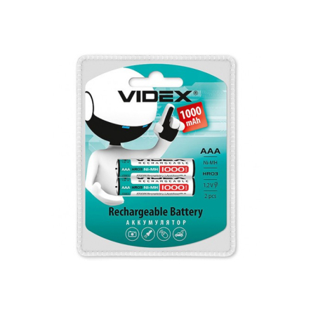 Аккумулятор VIDEX R03, AAA, 1000 мАч, Ni-Mh, 23336 - 1