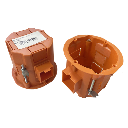 Коробка установочна під гіпсокартон d 60 мм, помаранчева, глибока - 1