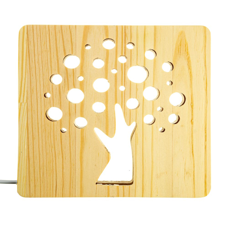 Ночник LED деревянный Деревцо (RGB/2)