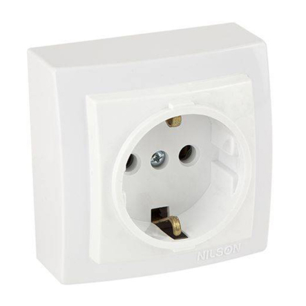 Розетка 1- я с/з белый Themis - 1