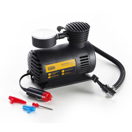 Автокомпрессор однопоршневой СИЛА МИНИ 15л/мин 7 Атм (Прикуриватель) - 1