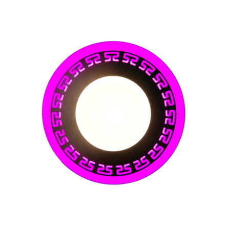 Панель LED Lemanso LM555 "Грек" 6+3W с розовой подсветкой, 540Lm, 4500K, круг, 160х30мм,175-265V - 1