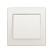 Вимикач Lezard RAIN одноклавішний, перлово-білий перламутр, 703-3088-100