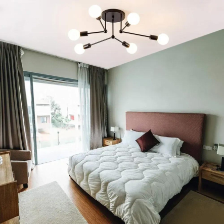 Люстра BELFAST Е27х6 R 740x190 BLACK 220-IP20, чёрная