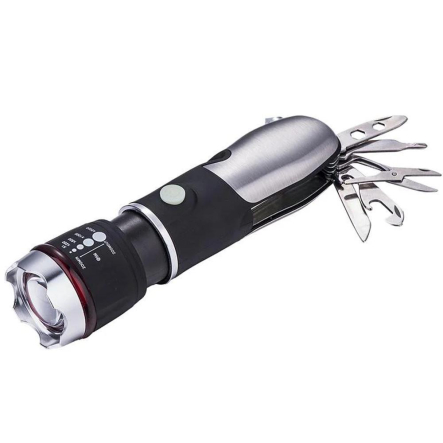 Фонарь LED VOLTENO тактический с набором инструментов мультитул - 1