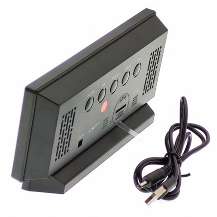 Часы VST-897-4, ярко-зелений, температура, USB