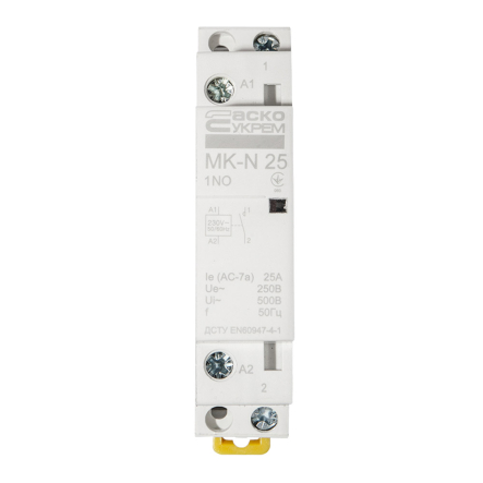 Контактор модульний АСКО-УКРЕМ МК-N, 1р, 25А 1NO, A0040030022 - 1