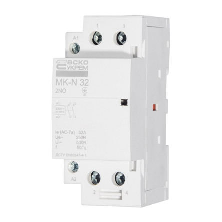 Контактор модульный АСКО-УКРЕМ МК-N, 2р, 32А, 2NO, A0040030031