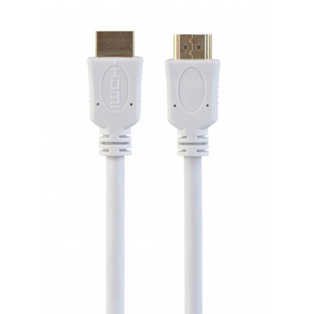Кабель Cablexpert CC-HDMI4-W-1M, HDMI V.2.0, 4К 60 Гц, позолочені контакти, 1 м, білий - 1