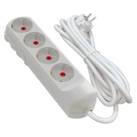 Удлинитель NEOMAX 4 гнезда 2 м с заземлением, NX501402 - 1