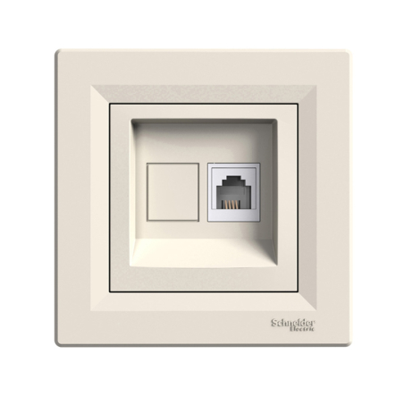 Розетка TF 4 конт. Schneider Electric ASFORA, крем, ЕРН4100123 - 1