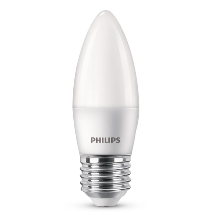 Лампа світлодіодна Philips 6.5 Вт, 4000K, E27, 220 В, C37 - 1