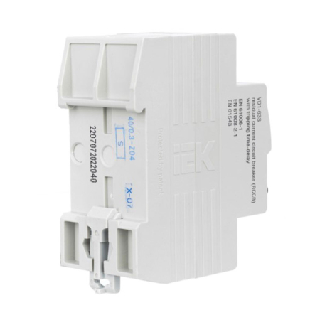 Устройство защитного отключения УЗО IEK ВД1-63S, 2Р, 40А, 300мА селективное, MDV12-2-040-300