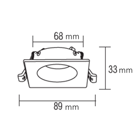 Светильник HOROZ KAKTUS-S, max10W, MR16, IP65, 89х89мм, белый, 015-035-0001-010