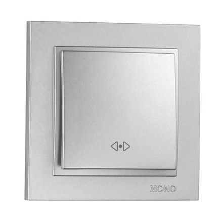 Вимикач 1 кл. проміжний Mono Electric, DESPINA, срібло, 102-212125-112 - 1