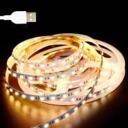 Лента LED 5м от USB, тёплый белый