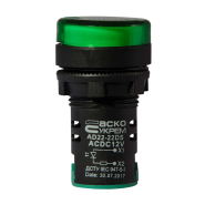 Сигнальная арматура АСКО-УКРЕМ AD22-22DS 12V AC/DC, зеленая, A0140030162