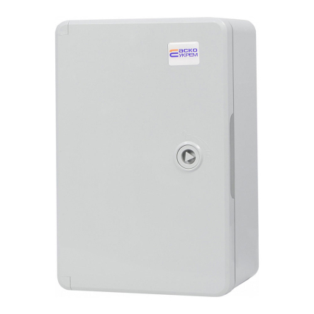 Корпус АБС-пластик АСКО-Укрем, ударостойкий, с монтажной панелью, непрозрачны дверки, 20*30*13, IP65, A0270010016