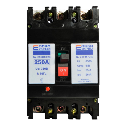 Автоматичний вимикач АСКО-УКРЕМ ВА-2004N/250 3р, 250А, A0010040070 - 1