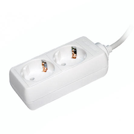 Удлинитель IEK У02 2 места 2P+PE, 5м 3х1мм2 16А/250В, WYP10-16-02-05-Z-N - 1
