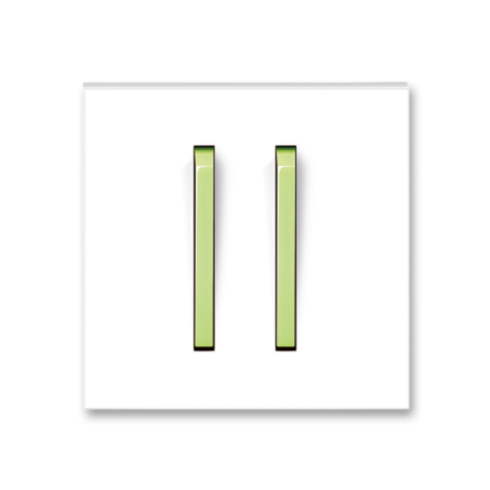 Клавиша двойная Neo белый/зеленый лед, 3559M-A00652 42 - 1