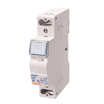 Контактор модульний GEWISS&nbsp;GWD6707, 20&nbsp;А, 1NO+1NC, котушка&nbsp;-&nbsp;AC&nbsp;230&nbsp;В, 1&nbsp;модуль - 1