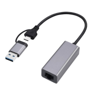 Адаптер з USB Type-A/C на Gigabit Ethernet, Cablexpert A-USB3AC-LAN-01