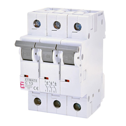 Автоматичний вимикач ETIMAT 6 3p C 13А (6 kA), 2145515 - 1