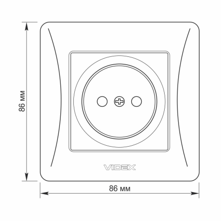 Розетка VIDEX BINERA, одинарна, біла, VF-BNSK1-W - 4