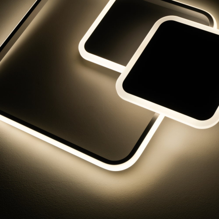 Светильник VIOLUX Smart TRIO, 80W, 3000-4500-600 К, 5600Lm, 550 мм, квадрат, белый, серый, 220375