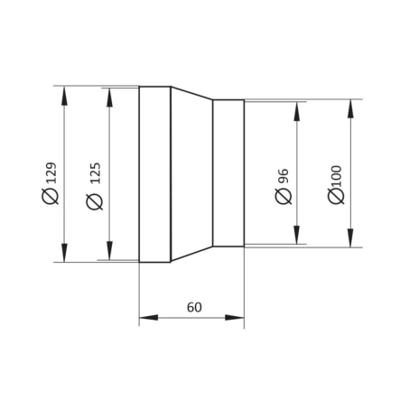Редуктор ВЕНТС 211, d 125/100 Украина, 0687878265