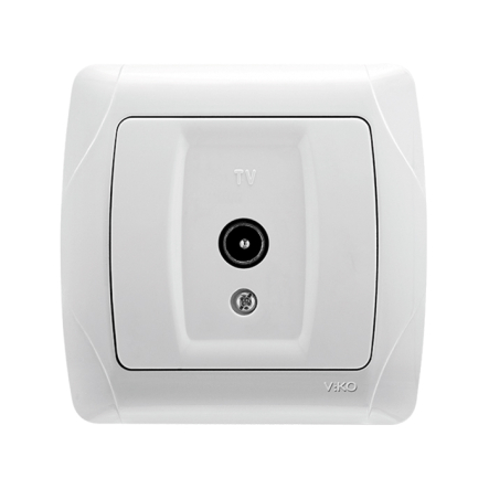 Розетка телевизионная VIKO CARMEN, 90561010, белый - 1