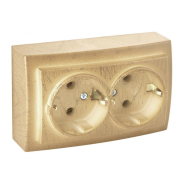 Розетка 2-а з/з клен Themis