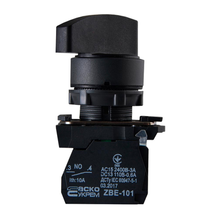 Кнопка поворотная 3-х позиционная, удлиненная ручка, TB5-AJ33, АСКО-УКРЕМ, A0140010161