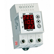 Реле напруги DigiTOP MP-63A, багатофункціональне, з контролем струму