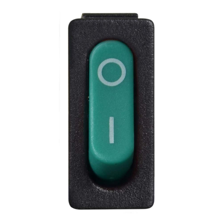 Переключатель 1 клав. (зеленая овальная клавиша) KCD1-12-101 GR/B, АСКО-УКРЕМ, A0140040091 - 2