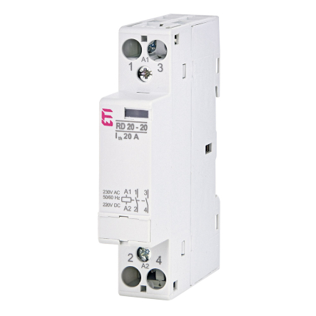 Контактор модульний ETIMAT RD 20-20 (230V AC/DC) (AC1), 2464004 - 1