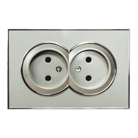 Розетка 2-а без заземлення RIGHT HAUSEN LAURA золото HN-015098 - 1