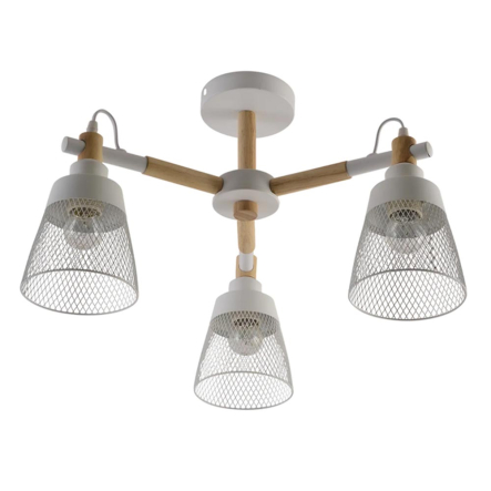Люстра VALESO V XA1557-3 WH+WOOD, 60W, E27х3, сталь