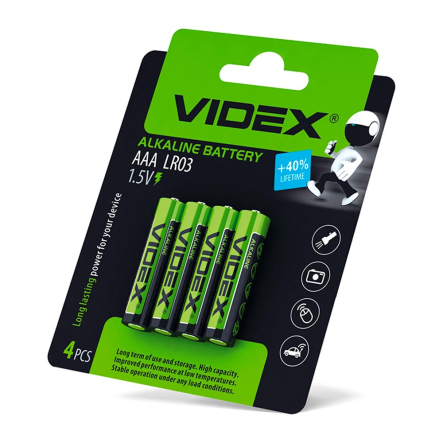 Батарейка щелочная VIDEX LR03/AAA, BLISTER CARD, 21165 - 2