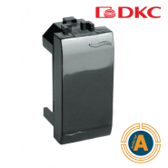 Заглушка, 1 модуль, Brava, ДКС, 77616N, поликарбонат, черный RAL7016