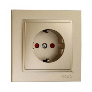 Розетка 1-а із заземленням та захистом від дітей Mono Electric, DESPINA, титан, 102-222221-119