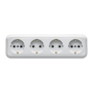 Розетка GISelt Premiera, 4-я c з/к наружная, IP20, G 8003-72